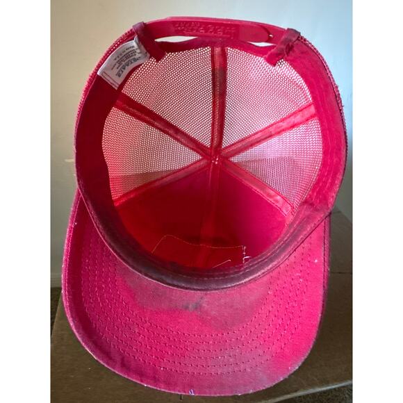 Vintage Old Threshers Reunion Iowa Tractor USA Made Legend Red Trucker Hat - Picture 5 of 7